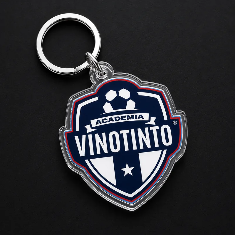 Llavero de acrílico con el escudo de Academia Vinotinto