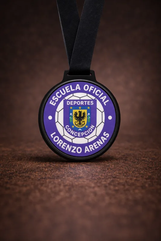 Medalla premium con cinta para la Escuela Oficial de Deportes Lorenzo Arenas
