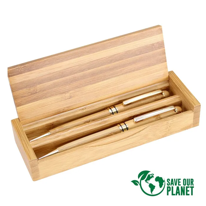 Set de Escritura de Bamboo personalizado con tu logo
