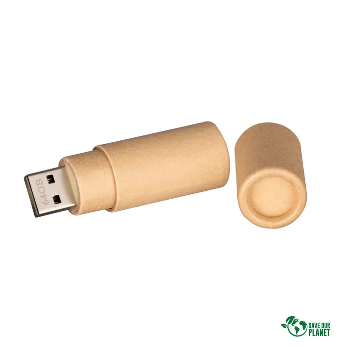 USB Pendrive Ecológico 64GB de Cartón personalizado con tu logo