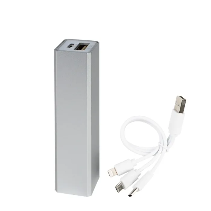 Cargador Power Bank metálico 2200mAh personalizado con tu logo