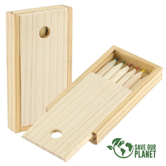 Set Lápices Colores Madera personalizado con tu logo