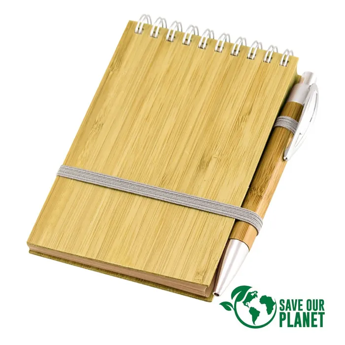Libreta de Bamboo personalizado con tu logo