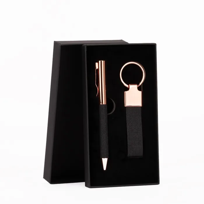 Set de Regalo «MINE» negro con detalles encobrizados personalizado con tu logo