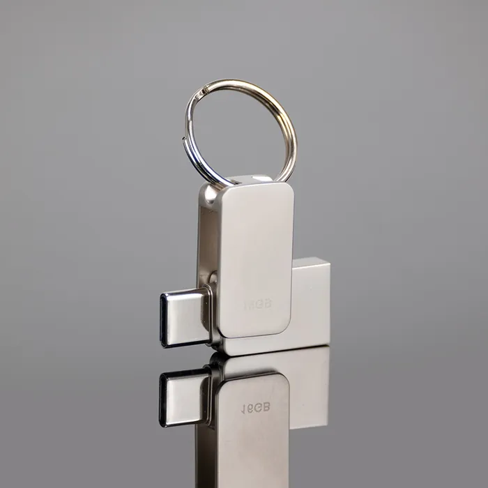 USB 3.0 Mini-Pendrive «Giro» de Acero inoxidable 16GB personalizado con tu logo